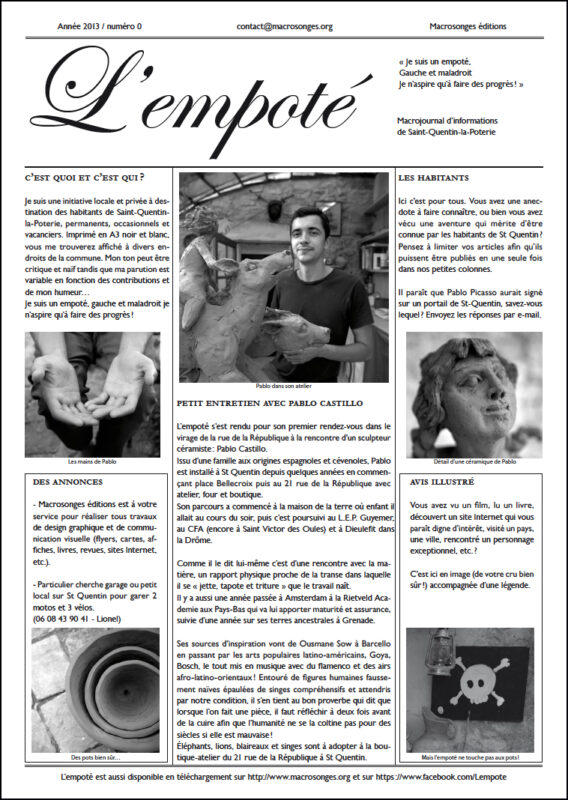 Création graphique d'une revue empoté 00 Pablo Castillo