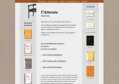 Les éditions de l&rsquo;Attente