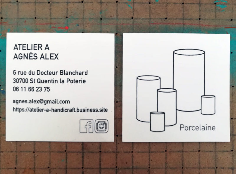 création carte visite atelier A