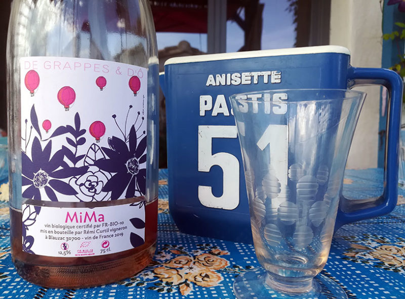 création étiquettes de vin Mima fleuri