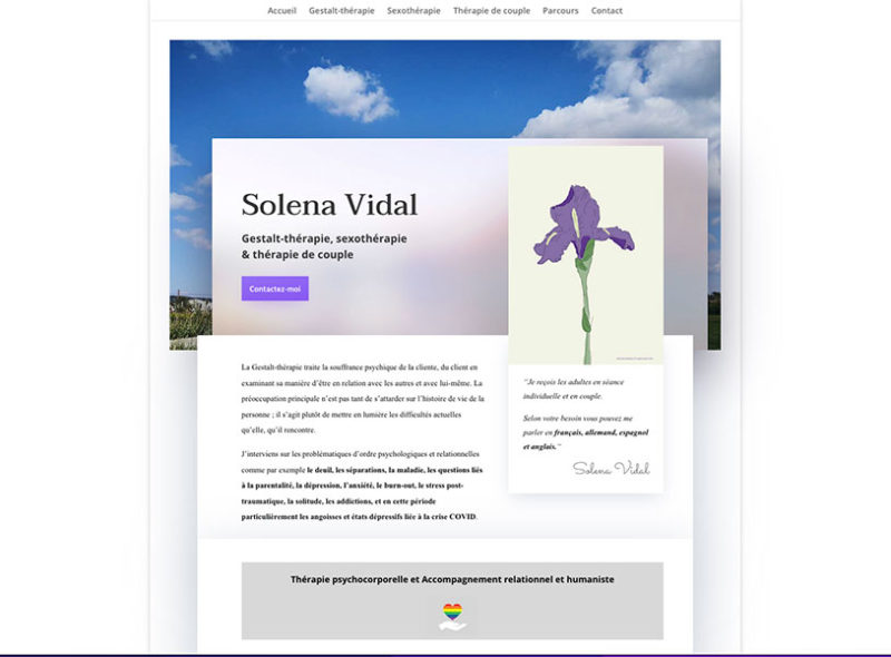 création site internet vidal présentation