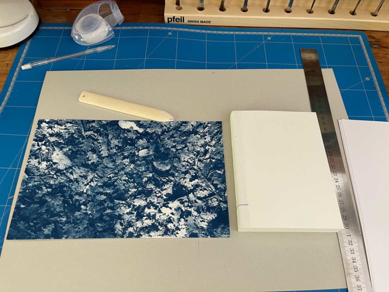 Tuto carnet cyanotype
