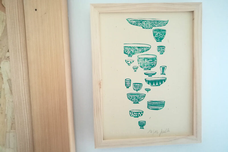 Illustration linogravure Bols